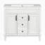Meuble-lavabo de salle de bain moderne avec lavabo supérieur et 2 tiroirs-765906859