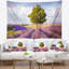 Tapisserie de terrain en forme d’arbre de couleur lavande paysage-28486878