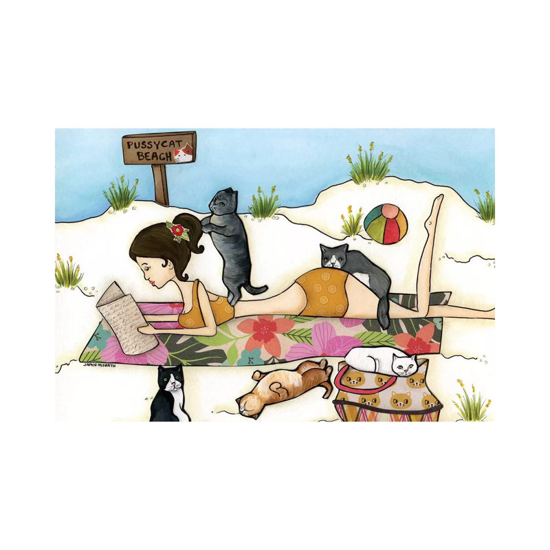 Pussycat Beach by Jamie Morath - Wrapped Canvas Gallery-Wrapped Canvas Giclée, 66.04 cm H x 45.72 cm W x 3.175 cm D