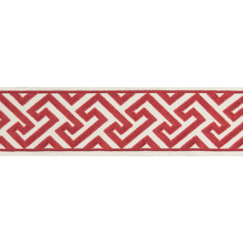 Treillis Passementerie Sanchi Tape 100% Polyester Fabric, Red