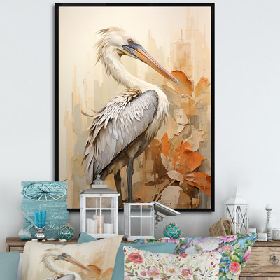 Pelicans Tranquil Perch sur impression sur toile
