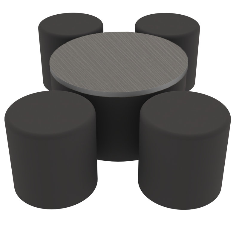 Ensemble de repose-pieds rond avec siège rond 12 po Pro Series Pro-Erase, Noir / Strandz cosmique