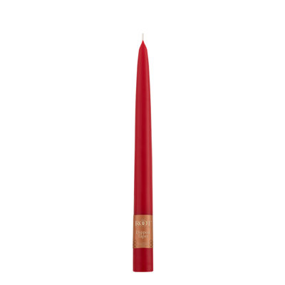 Root Candles 7968, chandelle effilée à la main lisse non parfumée de 9 pouces, 12 unités, rouge
