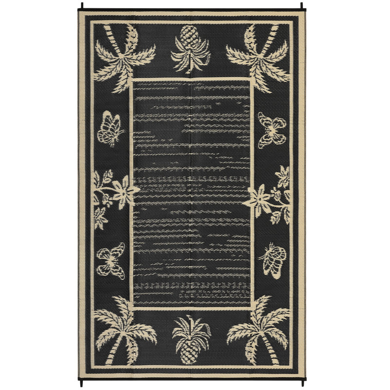 Reversible Outdoor Stain Resistant Modern Area Rug Washable Camping Carpet for Deck Reversible, Stain Resistant, Modern Design, Washable, for Outdoor Use
