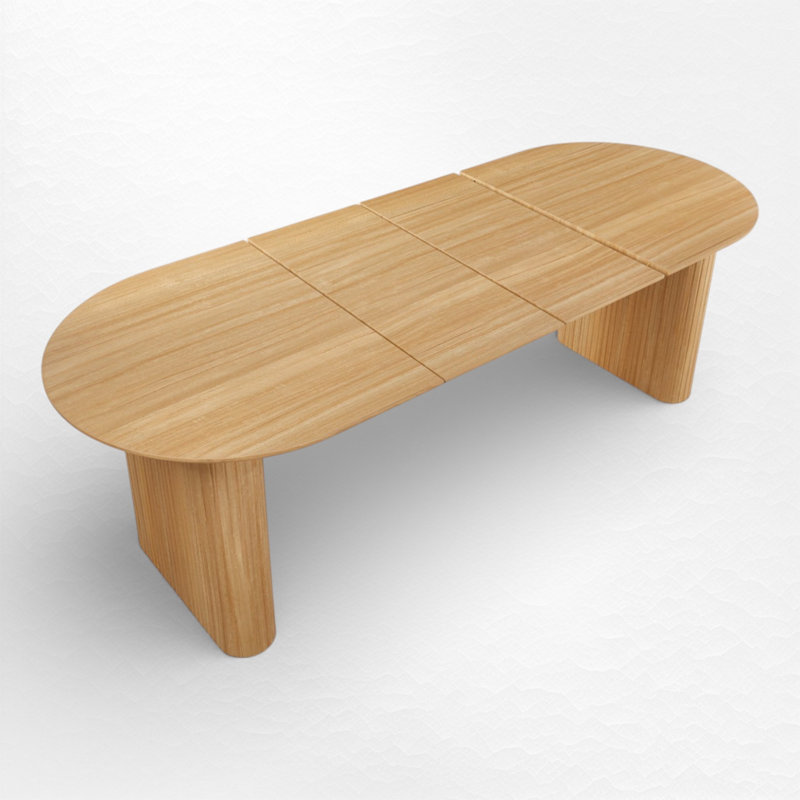 Extendable Dining Table With 2 Removable Leaves, Oak