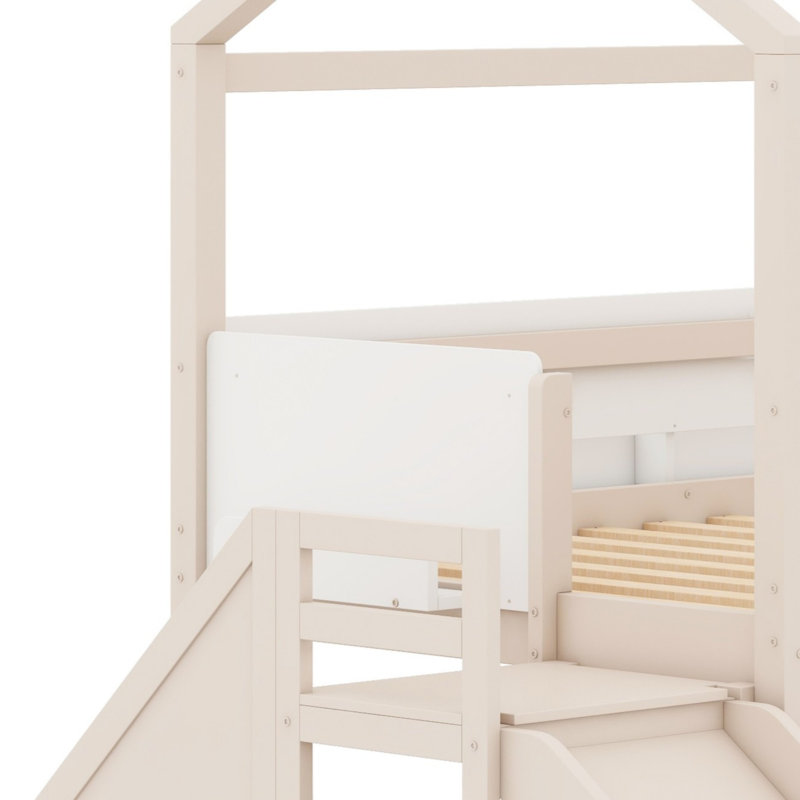 Lit superposé Sturdy, Beige et blanc