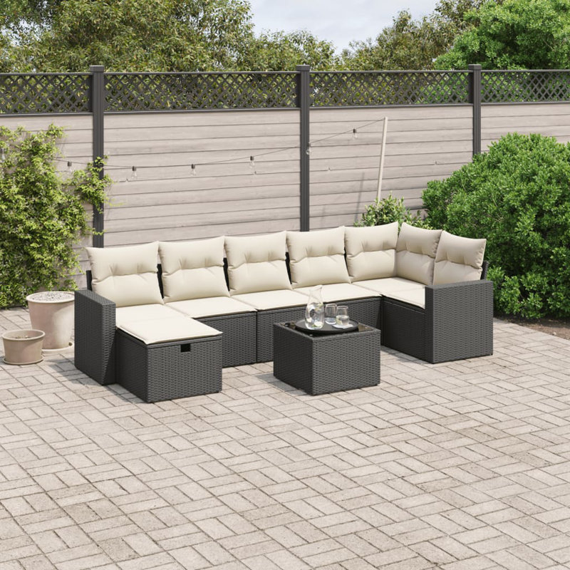 Vidaxl Garden Sofa Set Black