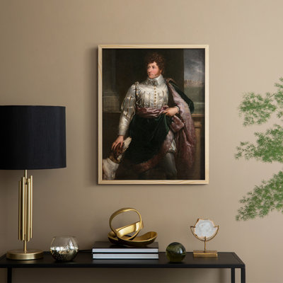 Vintage Portrait Print CXXXVI Framed Print - Solid Wood