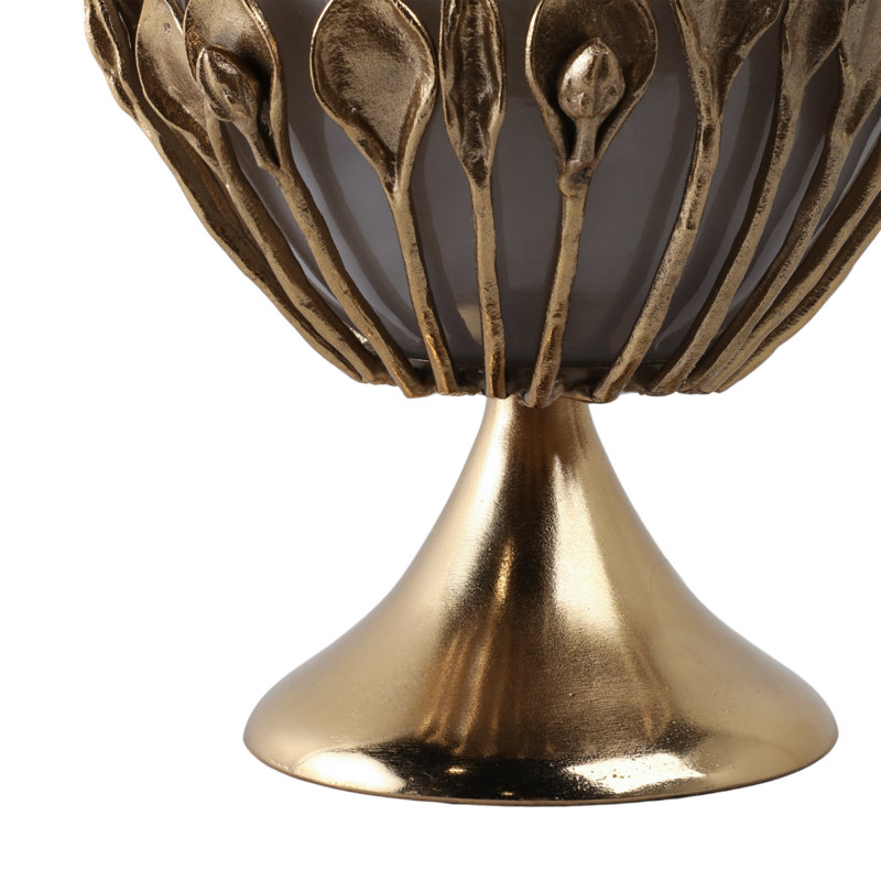 Sagebrook Home Eaves Glass And Metal Hurricane, 19" H x 11" W x 11" D