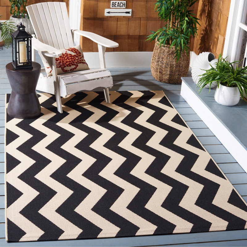 Tapis intérieur / extérieur en polypropylène Arneshia, Rectangle 5 pi 3 po x 7 pi 7 po