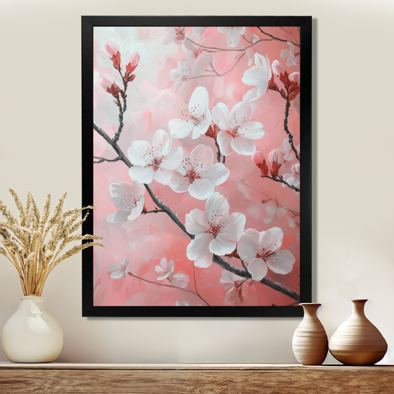 Harrold - Art mural floral, Noir, H 20 po x l 12 po, Reproduction encadrée d'une seule photo