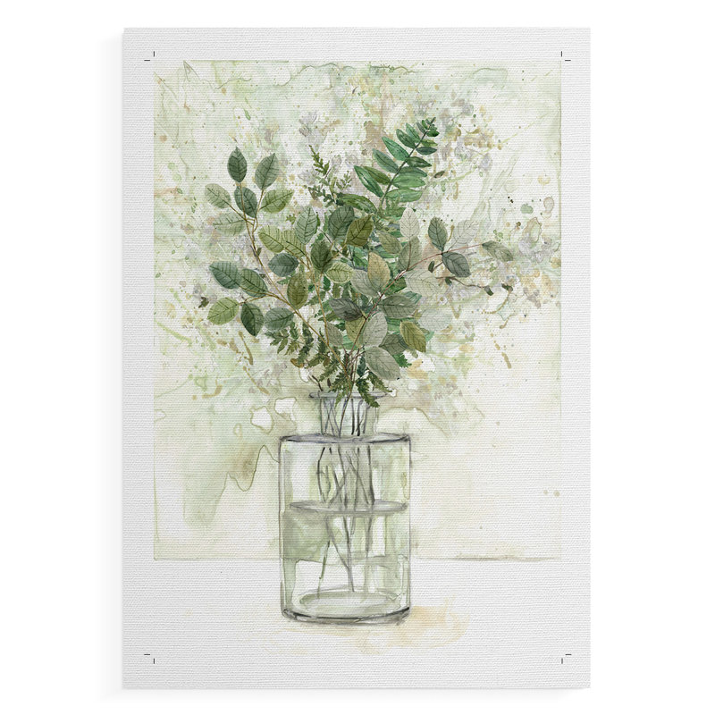 Delicate Greenery I - Impression sur toile seulement - NON CADRE