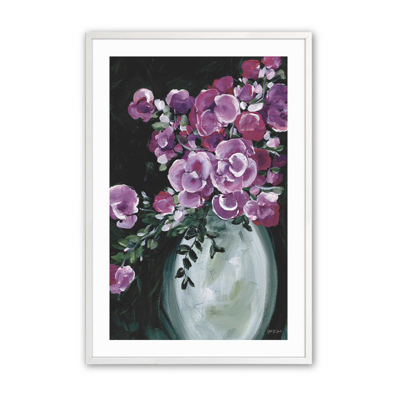 «Evening Bouquet Elegance II», reproduction, H 17 po x l 13 po, Blanc