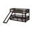 Twin Over Twin Bunk Bed With Fence-1427900442