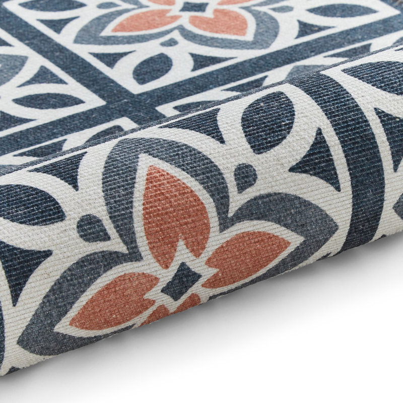 Victoria H1191 Grey/Orange, Runner 2'5" x 7'6"