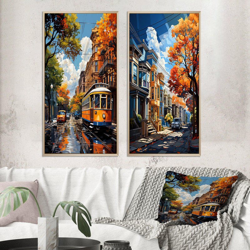 «City New Orleans City», 2 pièces, Encadrement brun, H 20 po x l 24 po