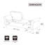 Banc de rangement rembourré de 65,75 po de largeur-2129330353