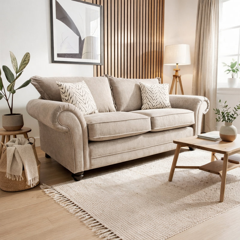 Dalton Textured Wave Sofa- Made in the UK, 3, Silver