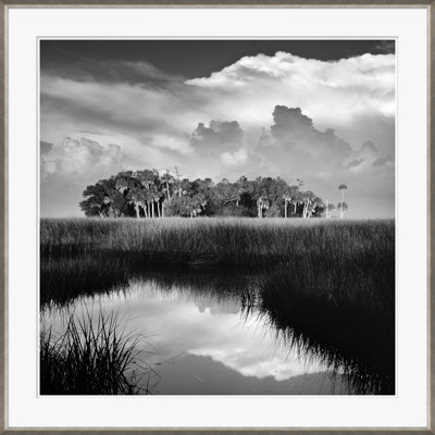«Marsh in Black & White» - Photographie encadrée sur papier