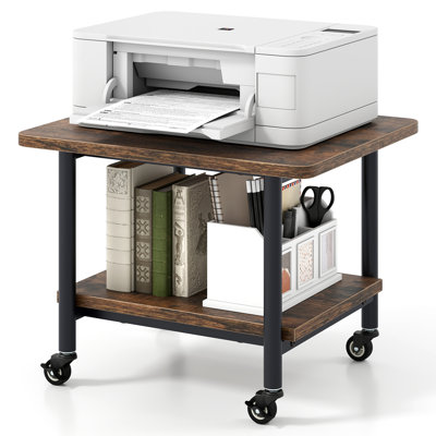 14.5'' H x 19'' W Printer Stand with Wheels