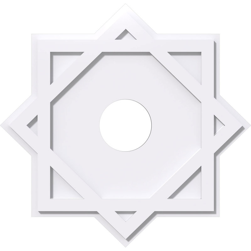 Médaillon de plafond contemporain en PVC Axel, H 1 po x l 14 po x P 14 po