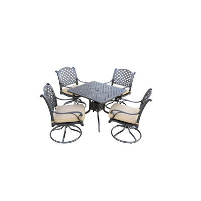 Ryoko 4 - Person Patio Dining Set with Square Table , Cushions Included