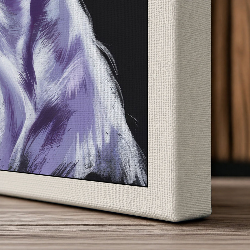 Poised Chihuahua Modern - Wrapped Canvas, 30x20 - 76.2 x 50.8 cm, Cream Border