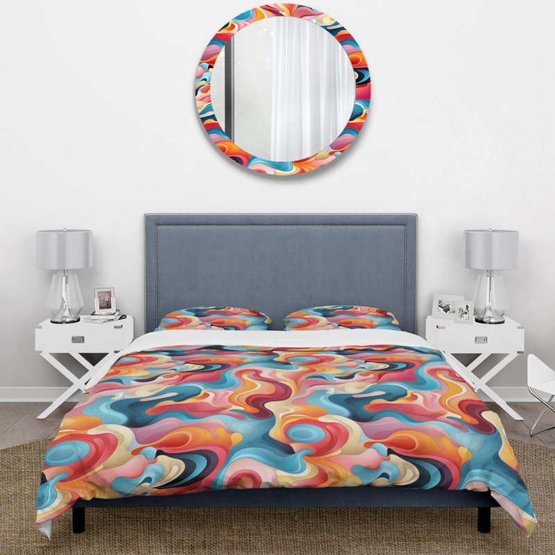 Ensemble de housse de couette Popart, Housse de couette pour grand lit et 2 taies décor