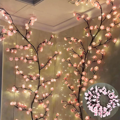 62,99 po Plantes artificielles Branches d'arbre pour vignes pour chambre à coucher Cerisiers en fleurs Fées avec vignes DEL Branches d'arbre pour portes murales