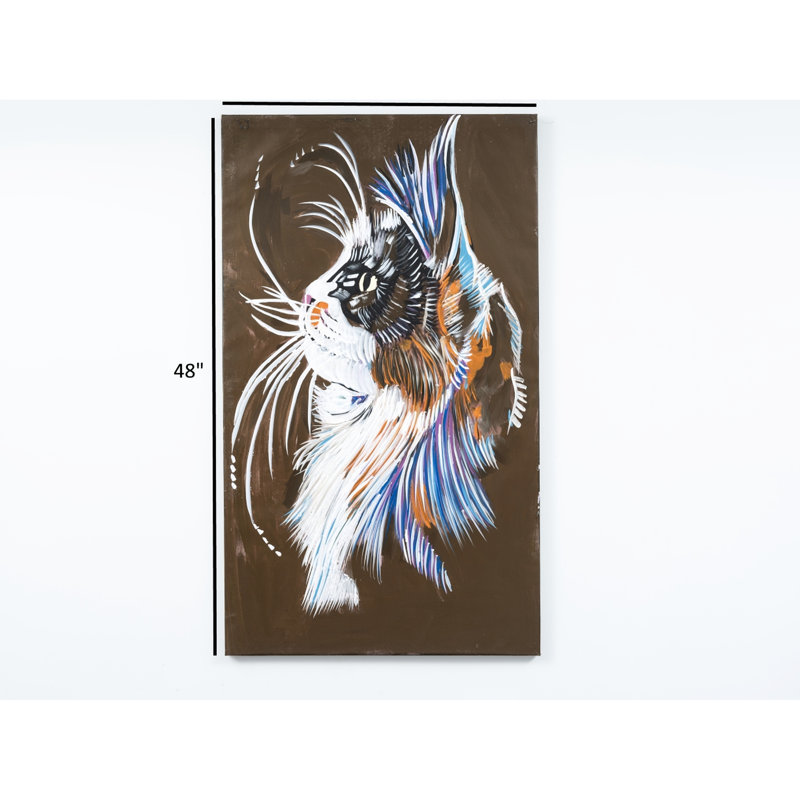 Art mural sur toile Enchanting 47 po x 27 po - Brun, peint à la main pour un décor captivant
