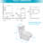 Ceramic Toilet With High - To Scratches, Easy Maintain Fully Glazed Flush System Soft Closing Seat, No Clogs