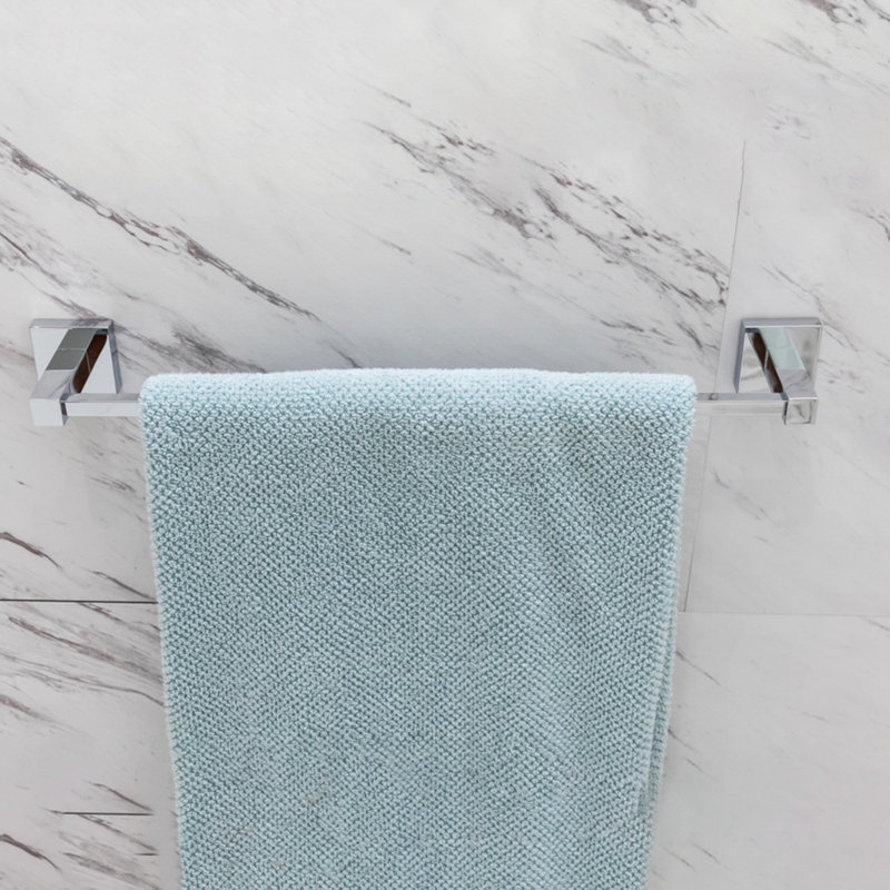 Barre à serviettes murale Capri, H 1,89 po x L 24,65 po x P 2,8 po, Chrome poli