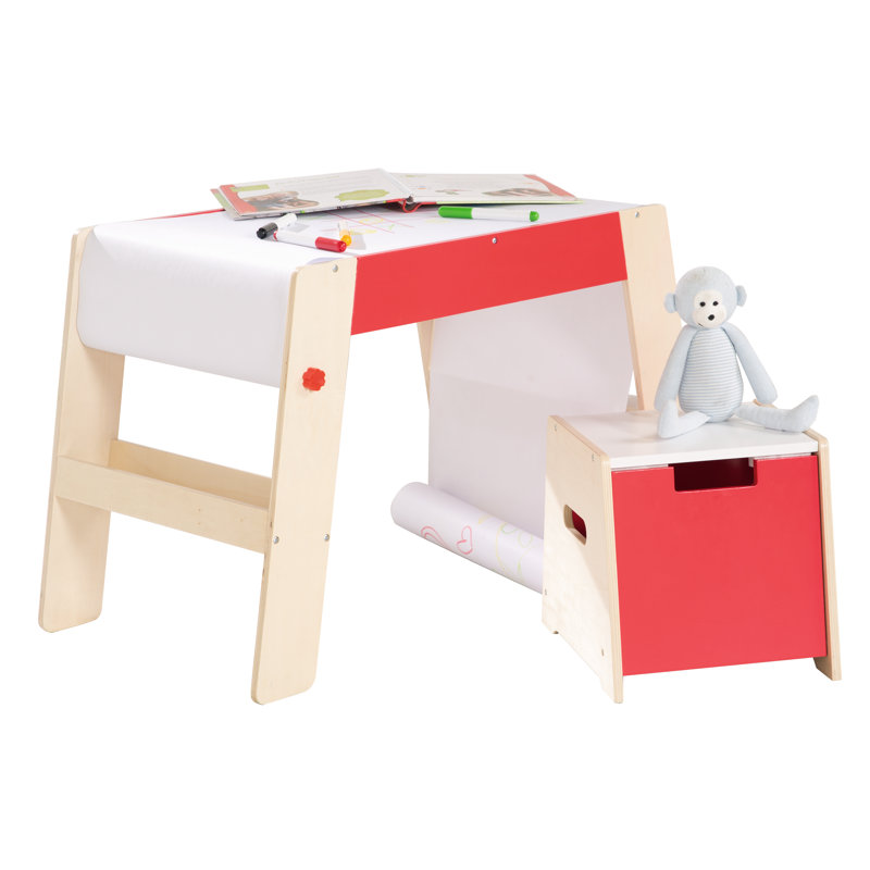 Kids 2 Piece Square Arts And Crafts Table and Chair Set