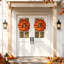 Couronne de fleurs artificielles 19 po pour porte d'entrée, couronne florale d'automne pour décor intérieur ou extérieur
