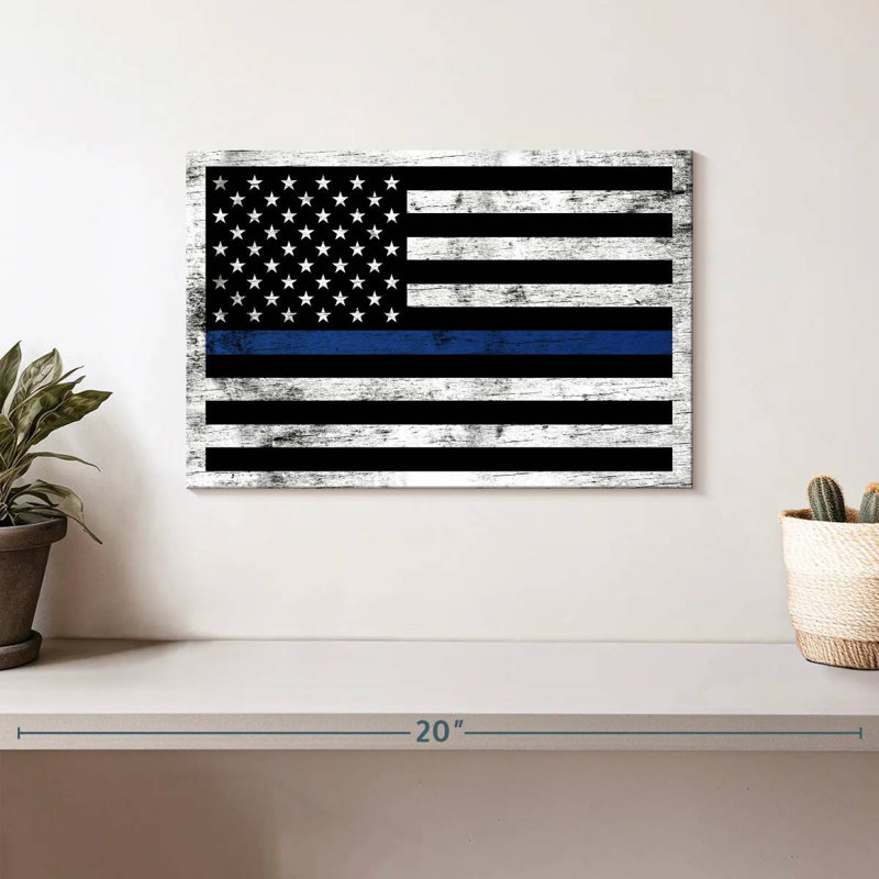 Drapeau de soutien de la police Lelar, H 8 po x l 12 po