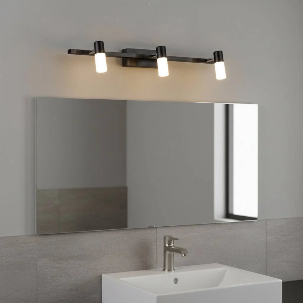 B&Q - Ultrabeam 9 Watt Black Bathroom Over Mirror Light620 Lumen Output3000K Warm White500mm Wide - Image 2