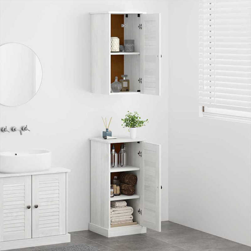 Bathroom Furniture Set 2 Pcs 37 X 34 X 80 Cm, White