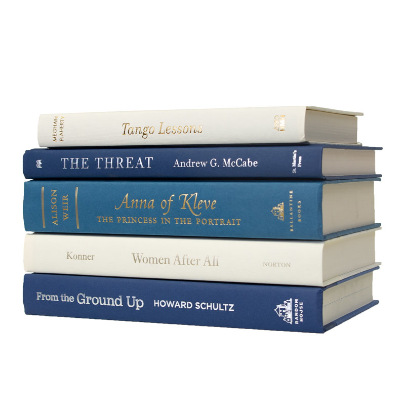 Brocklin Decorative Books - Coastal Shores Book Stack - 5 Blue Books