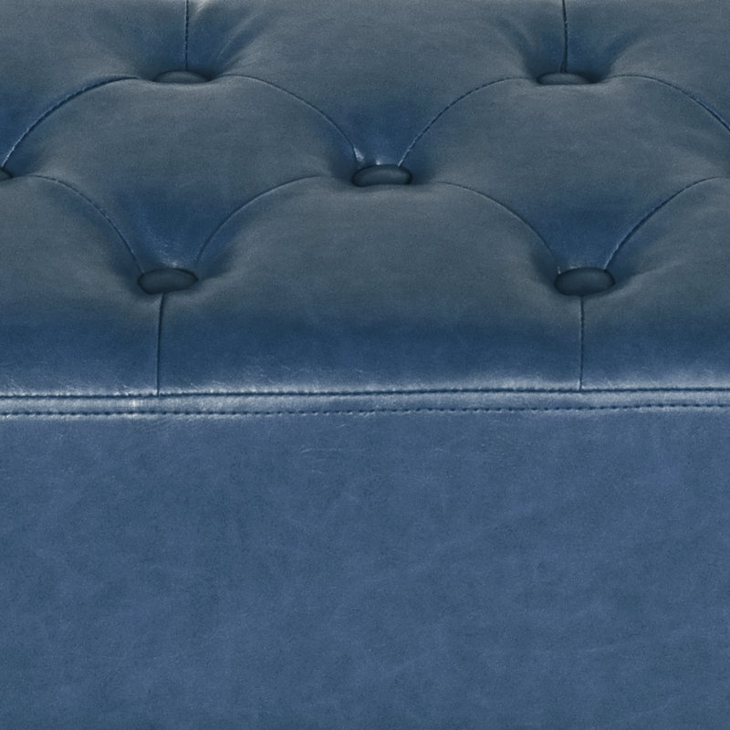 Dorly 38" Upholstered Bedroom Bench, Bleu