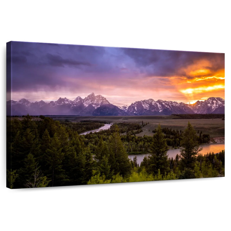 Alvord Grand Teton Pigments au coucher du soleil, H 26 po x l 39 po