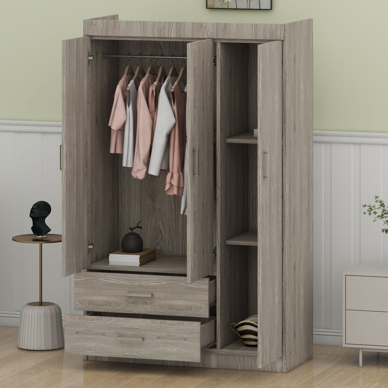 Armoire à 3 portes avec tiroirs de rangement
