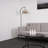 61" Arc Floor Lamp With Rotating Pendant Shade, Warm Light Bulb, And Foot Switch