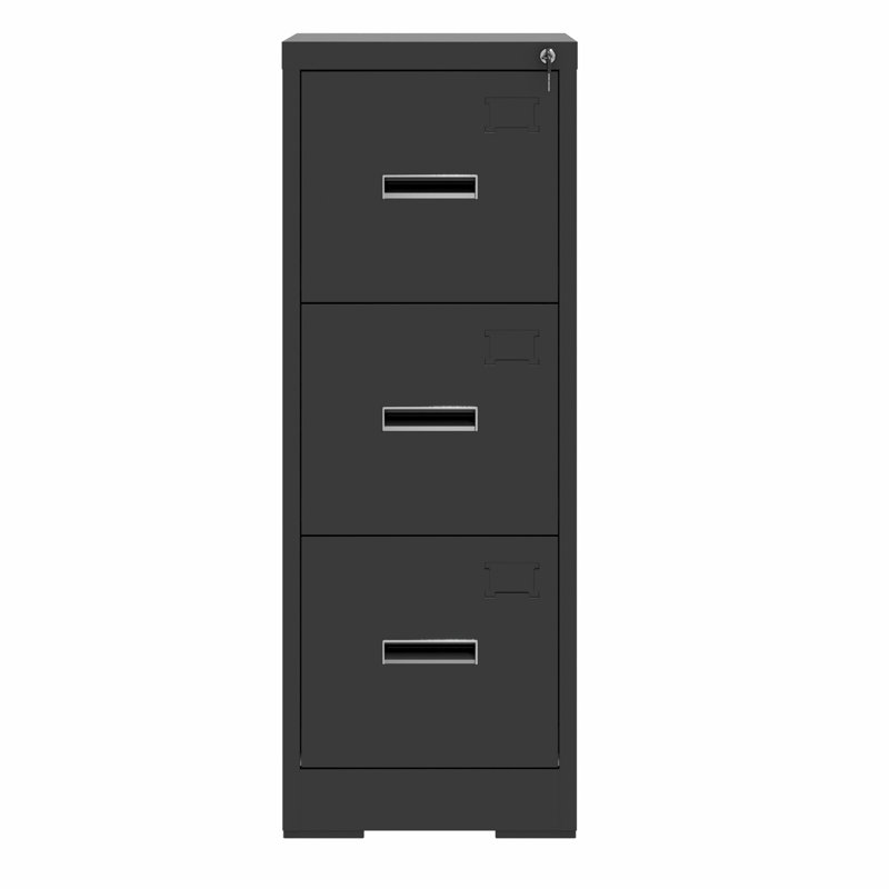 Narrow Vertical File Cabinet, Metal File Cabinet With Lock For Office Home