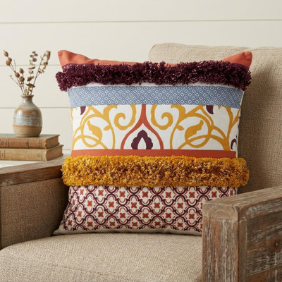 Coussin 20 "en coton quadrilobe