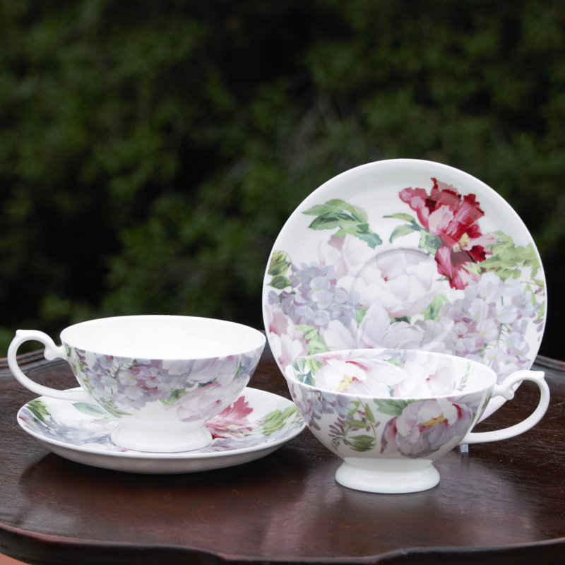 Bone China Teacup and Saucer