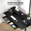 Bureau électrique debout avec 4 tiroirs de rangement, hauteur de bureau réglable, compatible avec une fixation à pince en C, avec plateau de gestion des câbles ， Convient au bureau et à la maison-256070199-256070196