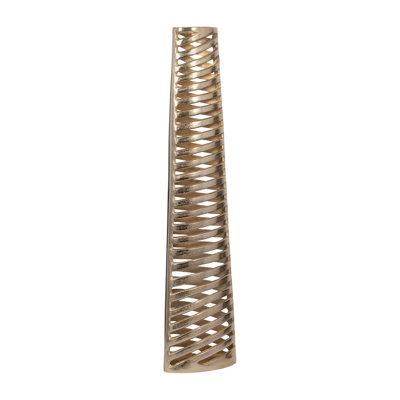 Treyton Aluminum Vase with Openwork Spiral Design