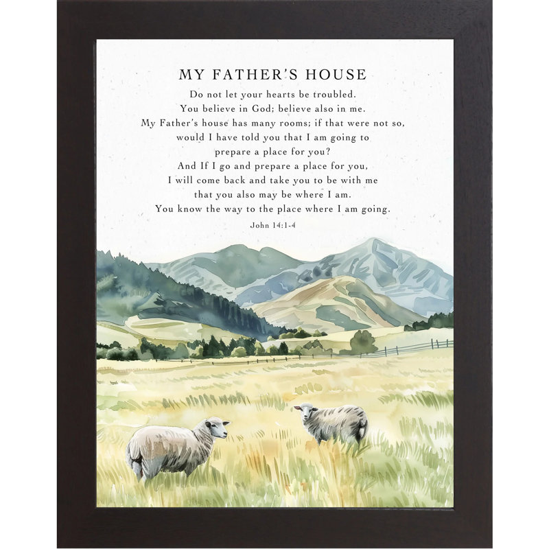 «My Father's House Sheep Christian», photo encadrée