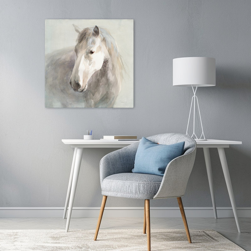 Gentle Horse, art contemporain, H 24 po x l 24 po