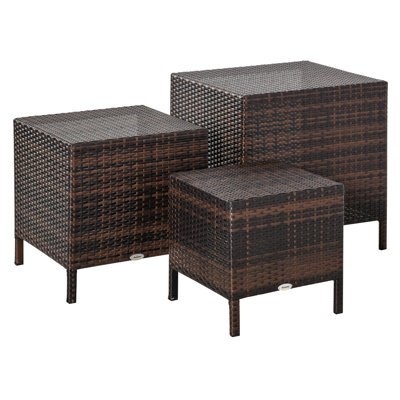 Midvale Square Metal Outdoor Side Table , 60cm cm W 54cm cm D